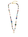 thumb Stainless steel Freshwater Pearl Multi Color Irregular Bohemia Necklace 0