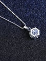 thumb 925 Sterling Silver Moissanite Geometric Minimalist Necklace 2