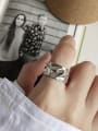 thumb 925 Sterling Silver Irregular/geometric free size Ring 2