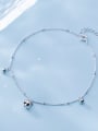 thumb 925 Sterling Silver Minimalist  Bell  Bead Anklet 1