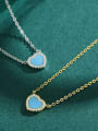 thumb 925 Sterling Silver Cubic Zirconia Enamel Minimalist Heart  Pendant Necklace 2
