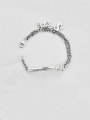 thumb Vintage Sterling Silver With Simple Retro Geometry Multi-layer Chain  Bracelets 0