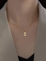 thumb 925 Sterling Silver Geometric  Minimalist Glossy Numbers Pendant Necklace 1