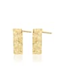 thumb 925 Sterling Silver With Gold Plated Simplistic Square Stud Earrings 0