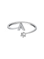 thumb 925 Sterling Silver Cubic Zirconia Letter Minimalist Band Ring 3