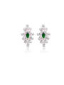 thumb Copper Cubic Zirconia Geometric Dainty Stud Earring 2