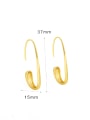 thumb Brass Geometric Minimalist Hook Earring 2