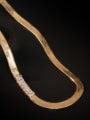 thumb Titanium Steel Cubic Zirconia Irregular Vintage Snake bone chain Necklace 3