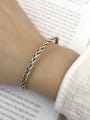 thumb 925 Sterling Silver Vintage Woven pattern Band Bangle 1