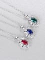 thumb 925 Sterling Silver Cubic Zirconia Flower Minimalist Necklace 2