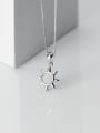 thumb 925 Sterling Silver Minimalist Flower Pendant(only Pendant) 0