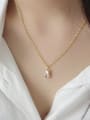 thumb 925 Sterling Silver Imitation Pearl Necklace 2