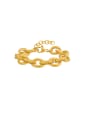 thumb Stainless steel Geometric Hip Hop Flower Round CrossChain Link Bracelet 0