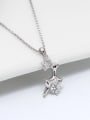 thumb 925 Sterling Silver Cubic Zirconia Deer Minimalist Necklace 2