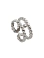 thumb 925 Sterling Silver Bead Geometric Vintage Stackable Ring 4