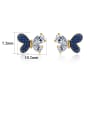 thumb 925 Sterling Silver Cubic Zirconia Bowknot Dainty Stud Earring 3