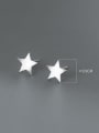 thumb 925 Sterling Silver Five-Pointed Star Minimalist Stud Earring 4