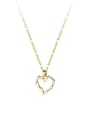 thumb 925 Sterling Silver Cubic Zirconia Hollow Heart Minimalist Necklace 3