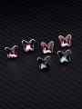 thumb 925 Sterling Silver Austrian Crystal Butterfly Classic Stud Earring 2