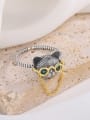thumb 925 Sterling Silver Cubic Zirconia Owl Vintage Band Ring 3