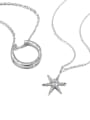thumb 925 Sterling Silver Cubic Zirconia Star Minimalist Necklace 3