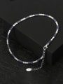 thumb 925 Sterling Silver Cubic Zirconia Geometric Minimalist Anklet 2
