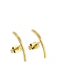 thumb Brass Rhinestone Geometric Minimalist Stud Earring 3