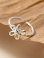 thumb 925 Sterling Silver Hollow  Flower Minimalist Band Ring 0