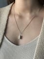 thumb 925 Sterling Silver  Simple Smooth Cylindrical Pendant Necklace 1
