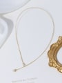 thumb Brass Freshwater Pearl Minimalist Choker Necklace 2