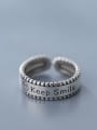 thumb 925 Sterling Silver Vintage Letter  Free Size Ring 1