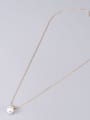 thumb Titanium Steel Imitation Pearl Round Minimalist Necklace 2