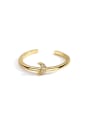 thumb Brass Cubic Zirconia Moon Vintage Band Ring 0