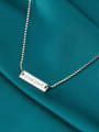 thumb 925 Sterling Silver geometry Letter Minimalist Necklace 0