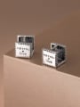 thumb 925 Sterling Silver Square Vintage Huggie Earring 0