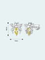 thumb 925 Sterling Silver Cubic Zirconia Bee Cute Stud Earring 2