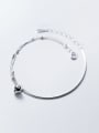 thumb 925 sterling silver round minimalist strand bracelet 1