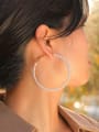 thumb Stainless steel Imitation Pearl Geometric Minimalist Hoop Earring 2