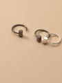 thumb 925 Sterling Silver Geometric Minimalist Hook Earring 0