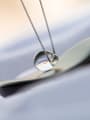 thumb 925 Sterling Silver Imitation Crystal Water Drop Minimalist Necklace 1
