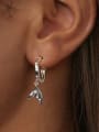 thumb 925 Sterling Silver Fish Tail Trend Huggie Earring 1