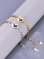 thumb Titanium Steel Heart Hip Hop Link Bracelet 4