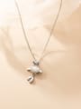 thumb 925 Sterling Silver Cats Eye Fish Minimalist Necklace 2