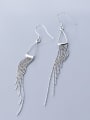 thumb 925 Sterling Silver Vintage Beads tassel hollow triangle  Earring 2