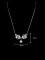 thumb Copper Cubic Zirconia Flower Trend Necklace 2
