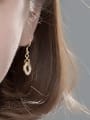 thumb 925 Sterling Silver Shell Geometric Minimalist Hook Earring 1