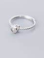 thumb 925 Sterling Silver Round Minimalist free Size Ring 1
