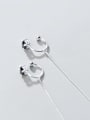 thumb 925 Sterling Silver Round Minimalist Threader Earring 3