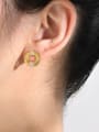 thumb Titanium Steel Rhinestone Geometric Minimalist Stud Earring 1
