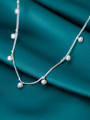 thumb 925 Sterling Silver Imitation Pearl Simple fashion Necklace 2